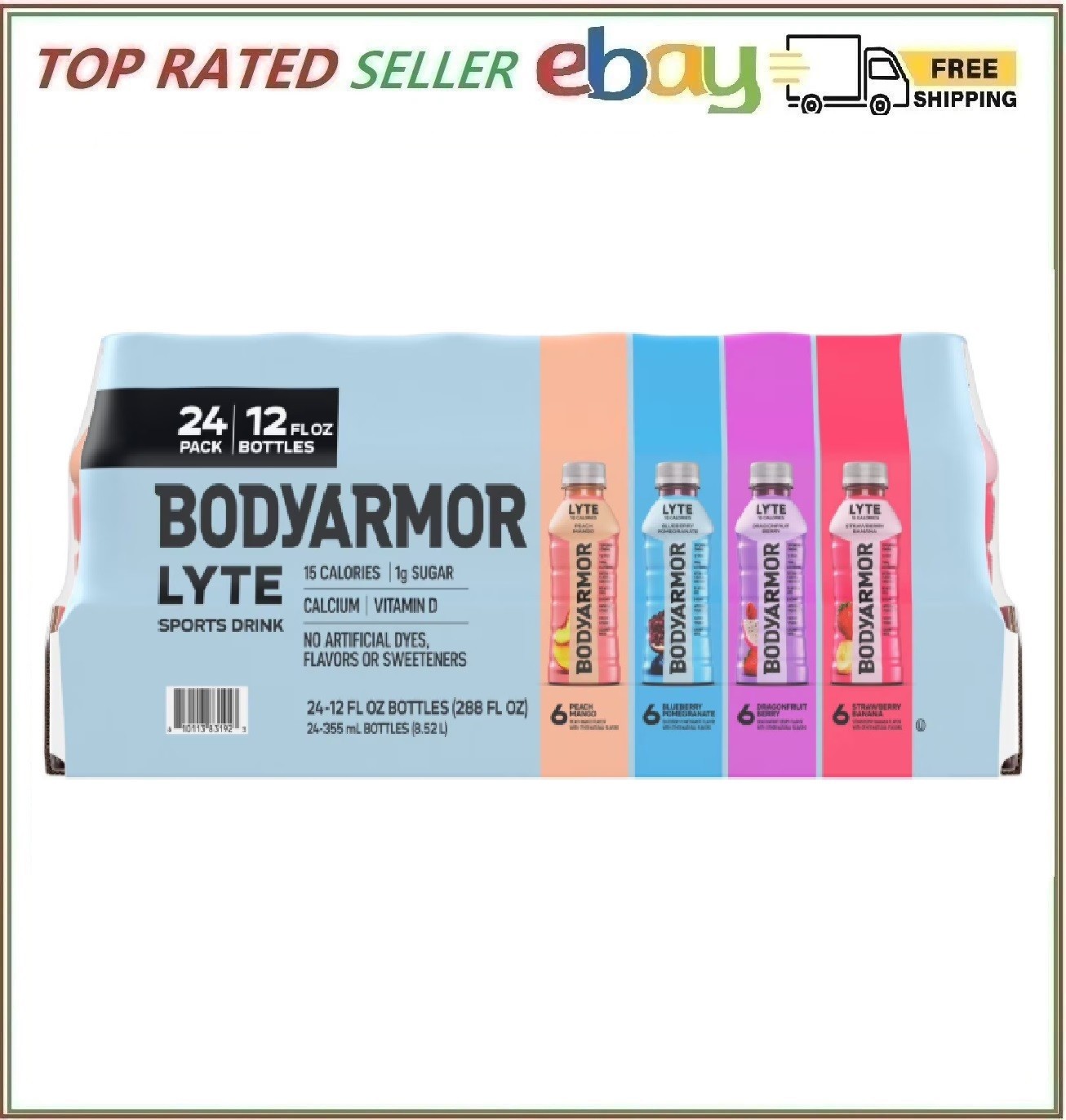 BODYARMOR LYTE Sports Drink Variety Pack Bottles, 12 fl. oz., 24 pk. BODYARMOR LYTE Sports Drink Variety Pack Bottles, 12 fl. oz., 24 pk.