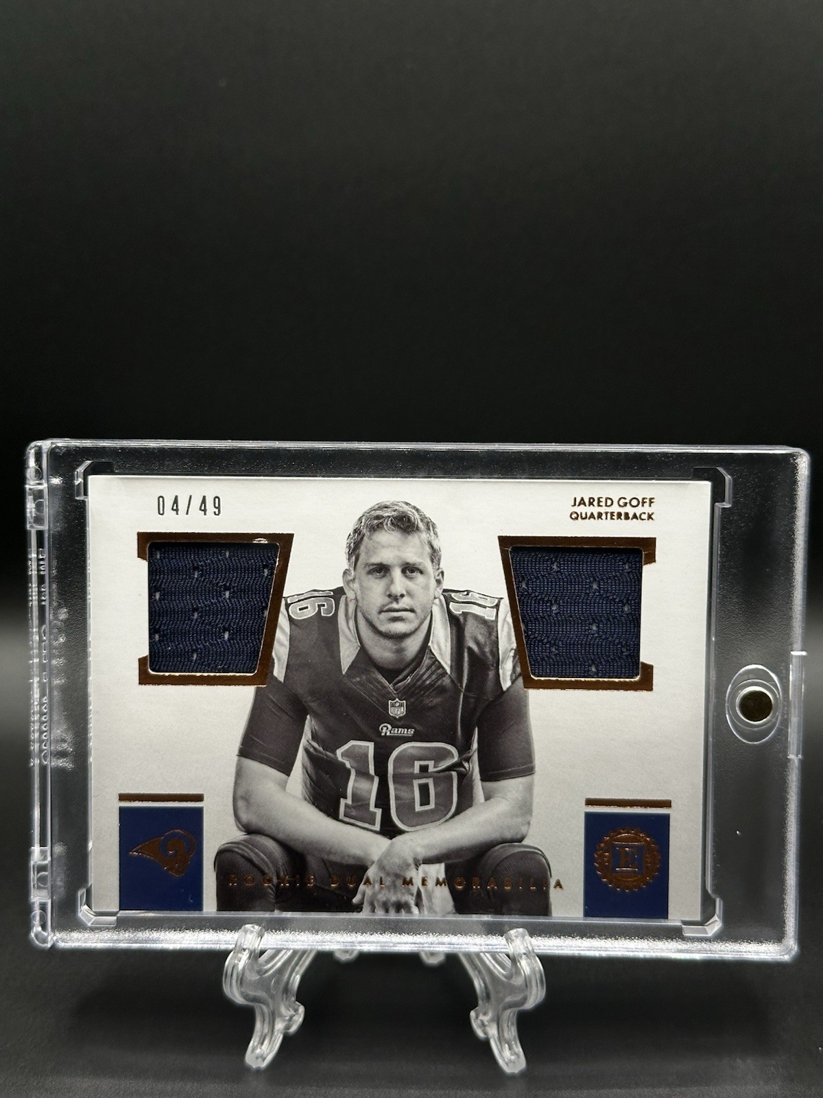 2016 Panini Encased Jared Goff Rookie Dual Memorabilia /49 (RC) | Player Worn