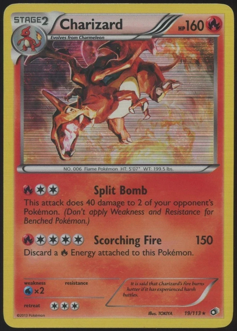 Charizard - 19/113 Legendary Treasures Holo Rare Pokemon - LP 2013