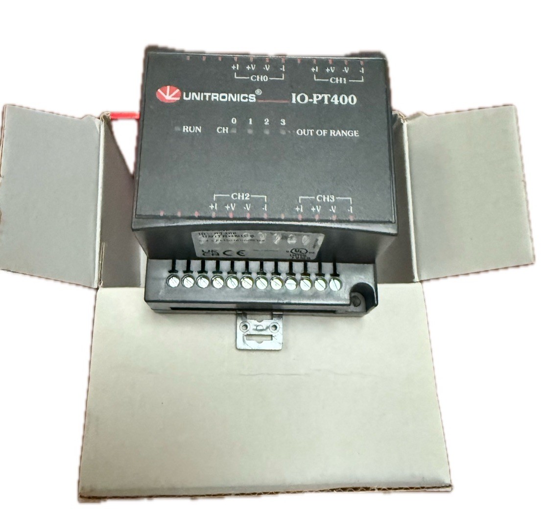 Unitronics IO-PT400 PT100/NI100/NI120 RTD I/O Expansion Module Unitronics IO-PT400 PT100/NI100/NI120 RTD I/O Expansion Module