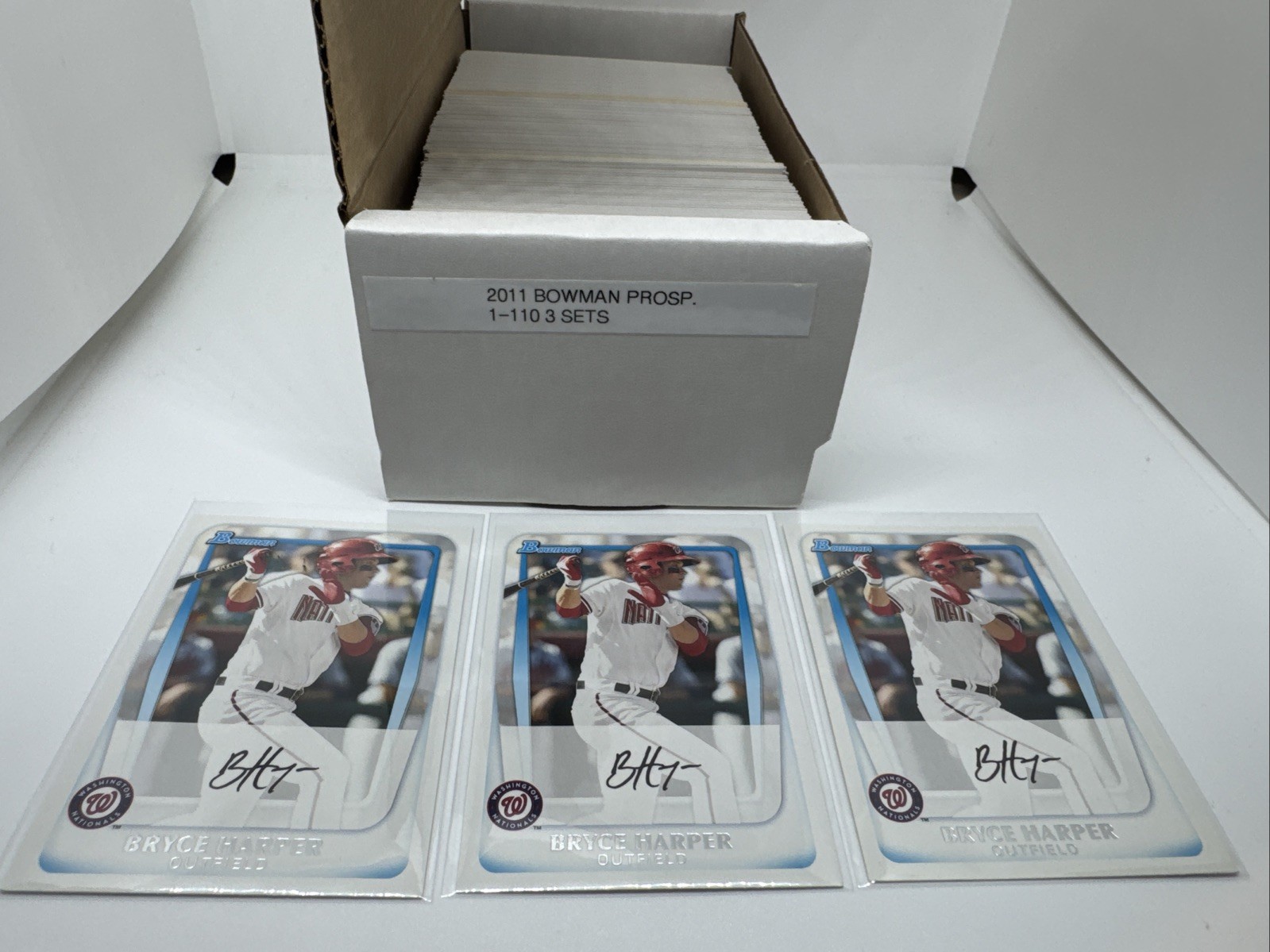 2011 Bowman Prospects Bryce Harper #BP1 (RC) 3 Sets 1-110 Washington Nationals