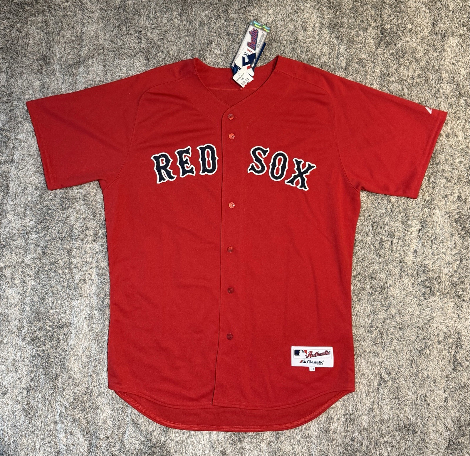 Boston Red Sox Majestic Authentic Blank Jersey Size 48 NWT