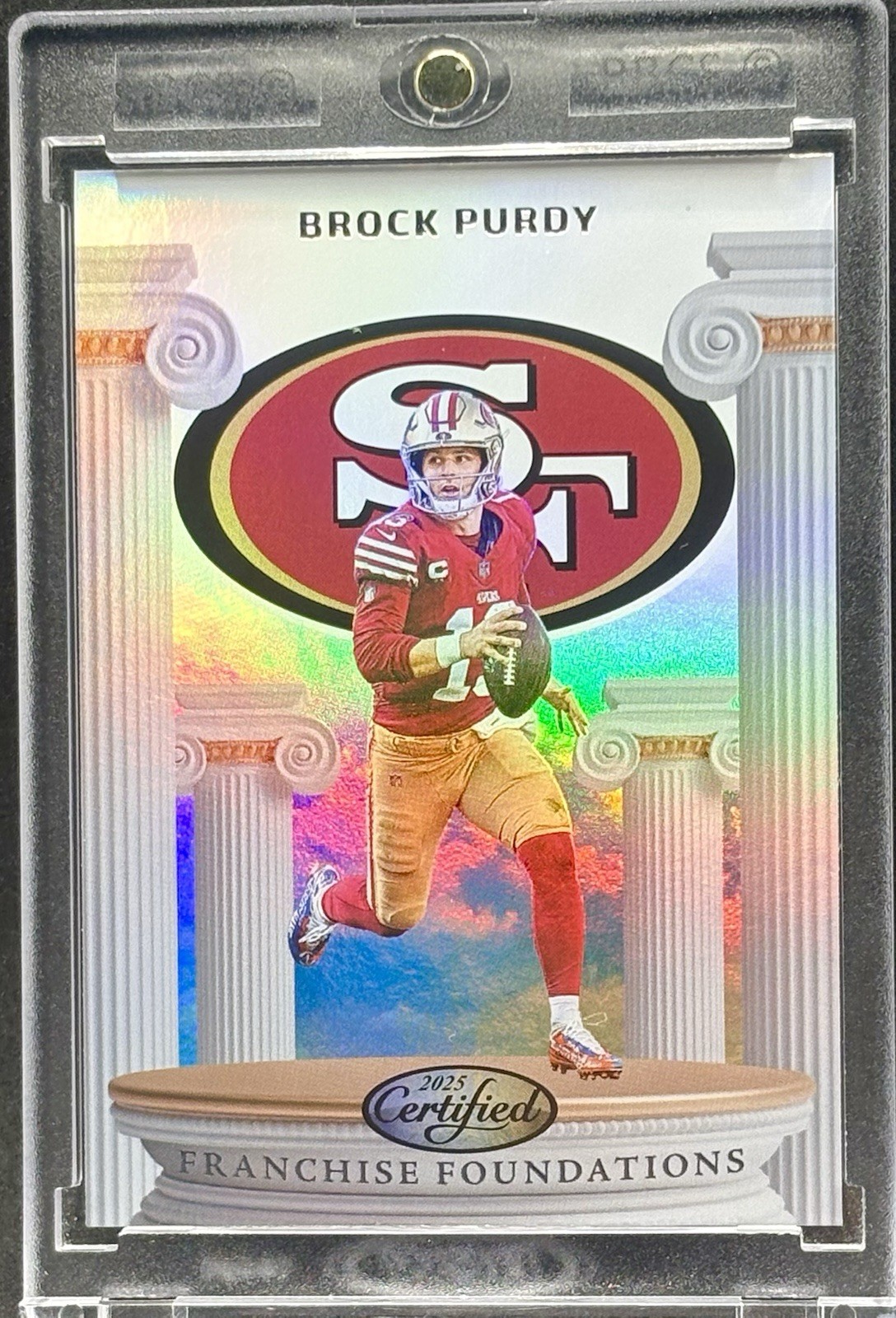 Brock Purdy WHITE HOLO FOIL REFRACTOR CARD PANINI 49ERS MINT Brock Purdy WHITE HOLO FOIL REFRACTOR CARD PANINI 49ERS MINT