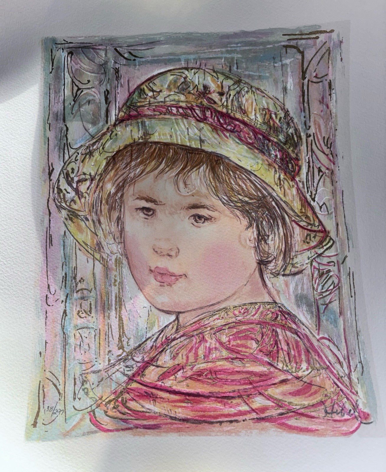 “LEMUAL” Limited Edition Serigraph By EDNA HIBEL(1917-2014) Numbered And Signed