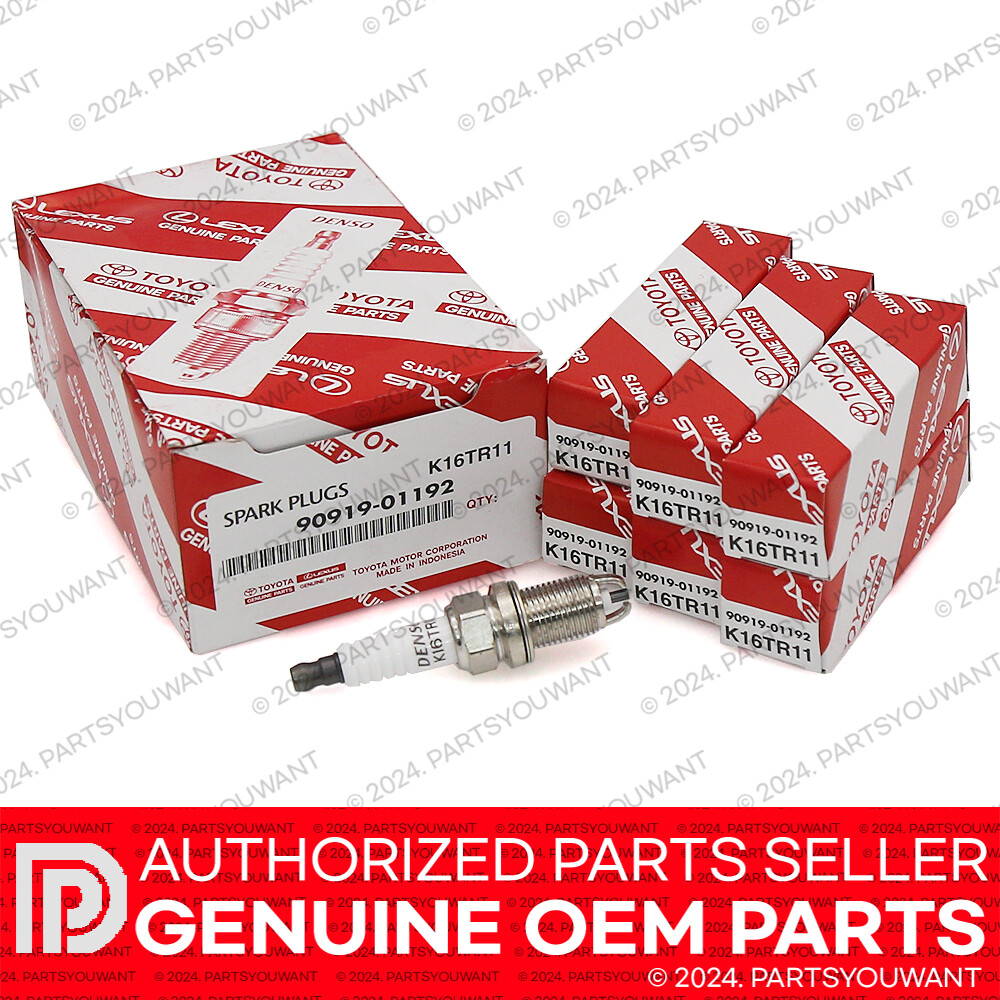 6 X GENUINE Toyota 4Runner T100 Tacoma Tundra OEM 90919-01192 Spark Plug K16TR11 6 X GENUINE Toyota 4Runner T100 Tacoma Tundra OEM 90919-01192 Spark Plug K16TR11