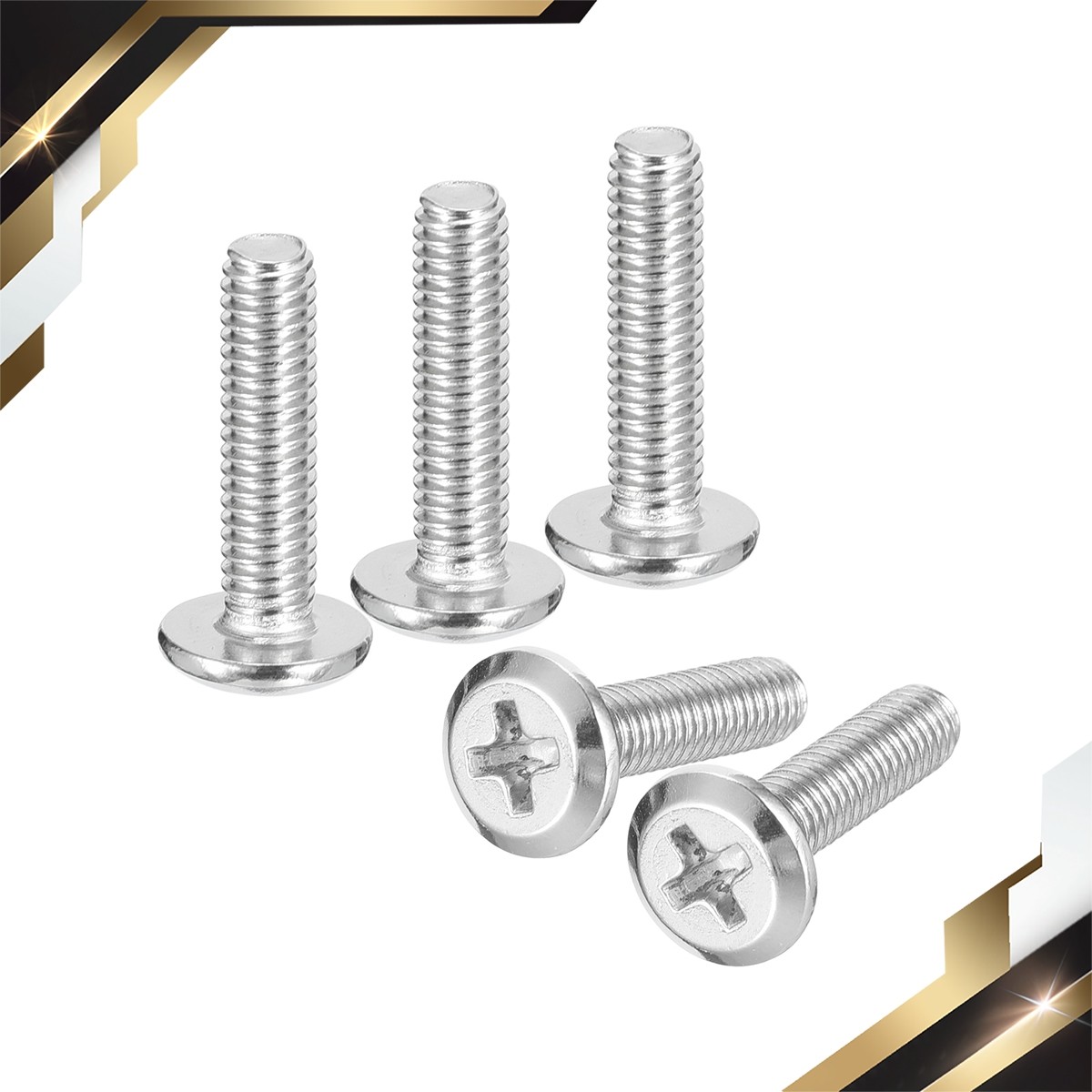 100Pcs M4x16mm Flat Round Head Phillips Screws 100Pcs M4x16mm Flat Round Head Phillips Screws