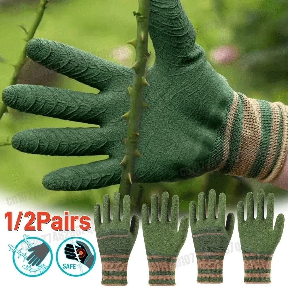 2Pairs Thorn Proof Gardening Gloves Rose Pruning Cactus Protective Gloves New