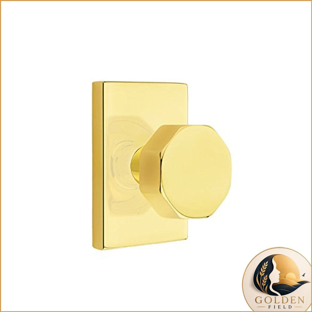 Emtek 5212OCTUS3NL Privacy Set Modern Rectangle Rosette Octagon Knob Emtek 5212OCTUS3NL Privacy Set Modern Rectangle Rosette Octagon Knob