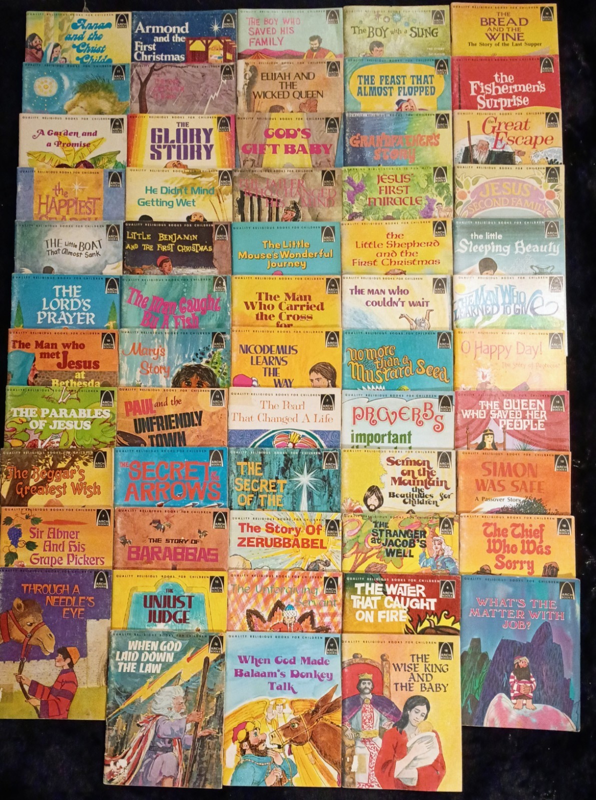 Lot Of 58: Vintage Arch Books - Childrens\' Religious Homeschool Bible 60s-80s Lot Of 58: Vintage Arch Books - Childrens\' Religious Homeschool Bible 60s-80s