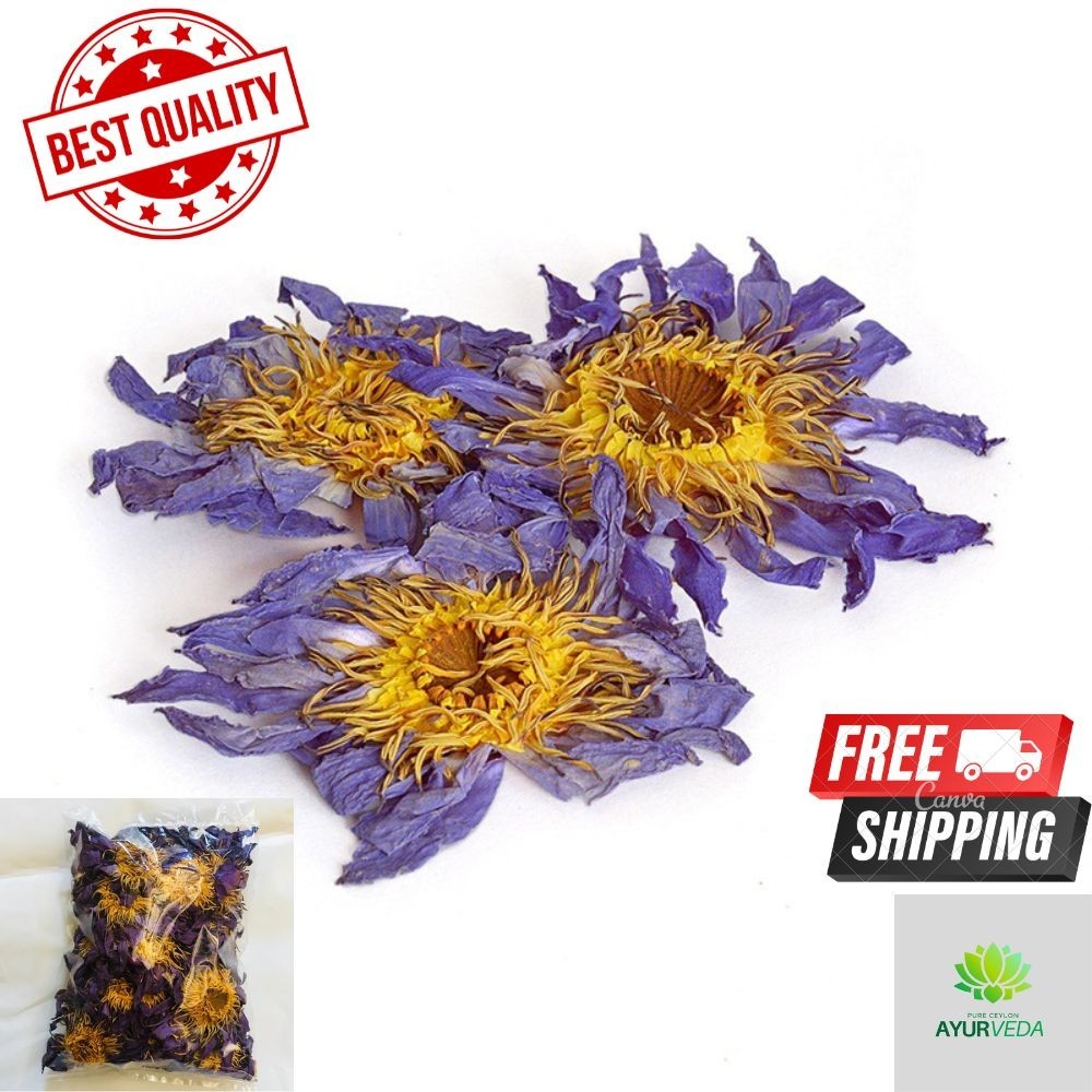 Dried BLUE LOTUS Nymphaea Caerulea 100% Organic Herbal Hand Picked Pure Flowers