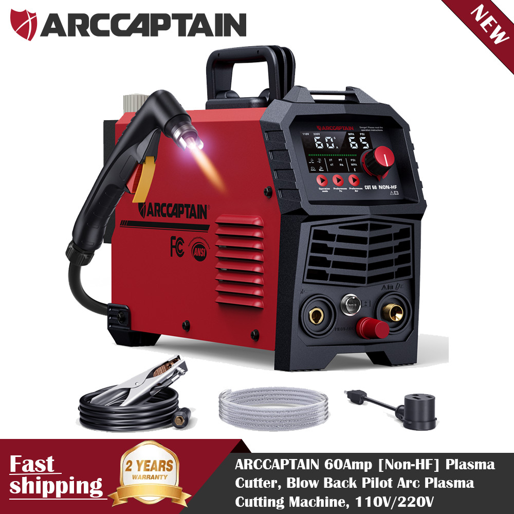 2026 ARCCAPTAIN 60A Non-HF Plasma Cutter 4-in-1, 1-1/16\