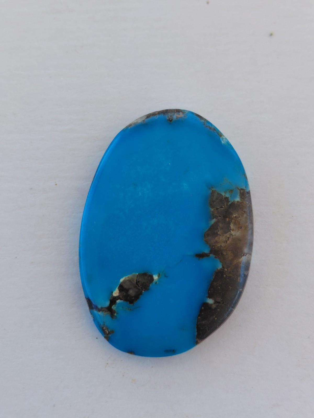 Beautiful Bisbee Turquoise Cabochon UnBacked, 25 Ct. Free form oval Beautiful Bisbee Turquoise Cabochon UnBacked, 25 Ct. Free form oval