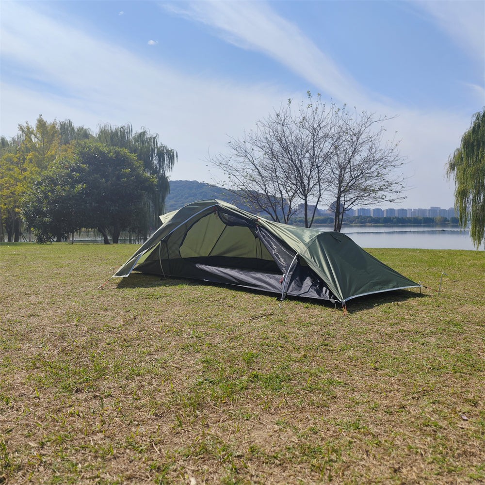 Traverseon Ultralight 1P Backpacking Tent 1.35 kg Stealth Design 4-Season