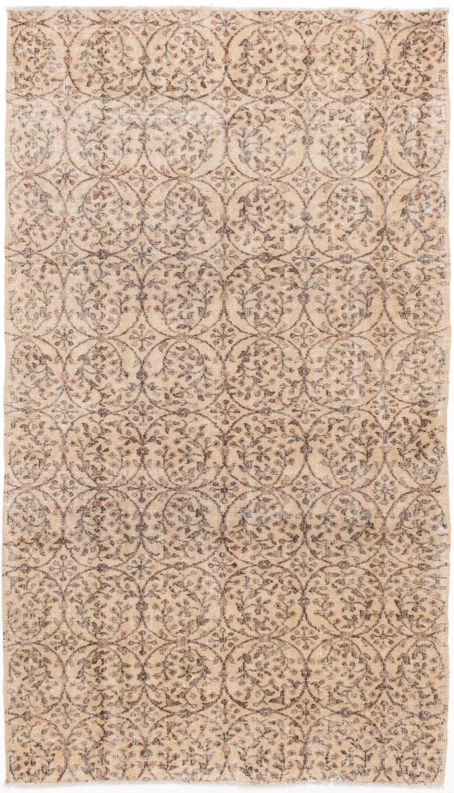 Vintage Traditional Hand-Knotted Area Rug 4\'11\