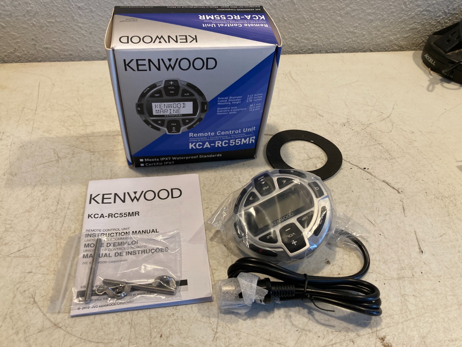 Kenwood KCA-RC55MR Wired Marine Boat Remote for KMR-M332BT, KMR-D382BT, all KMR