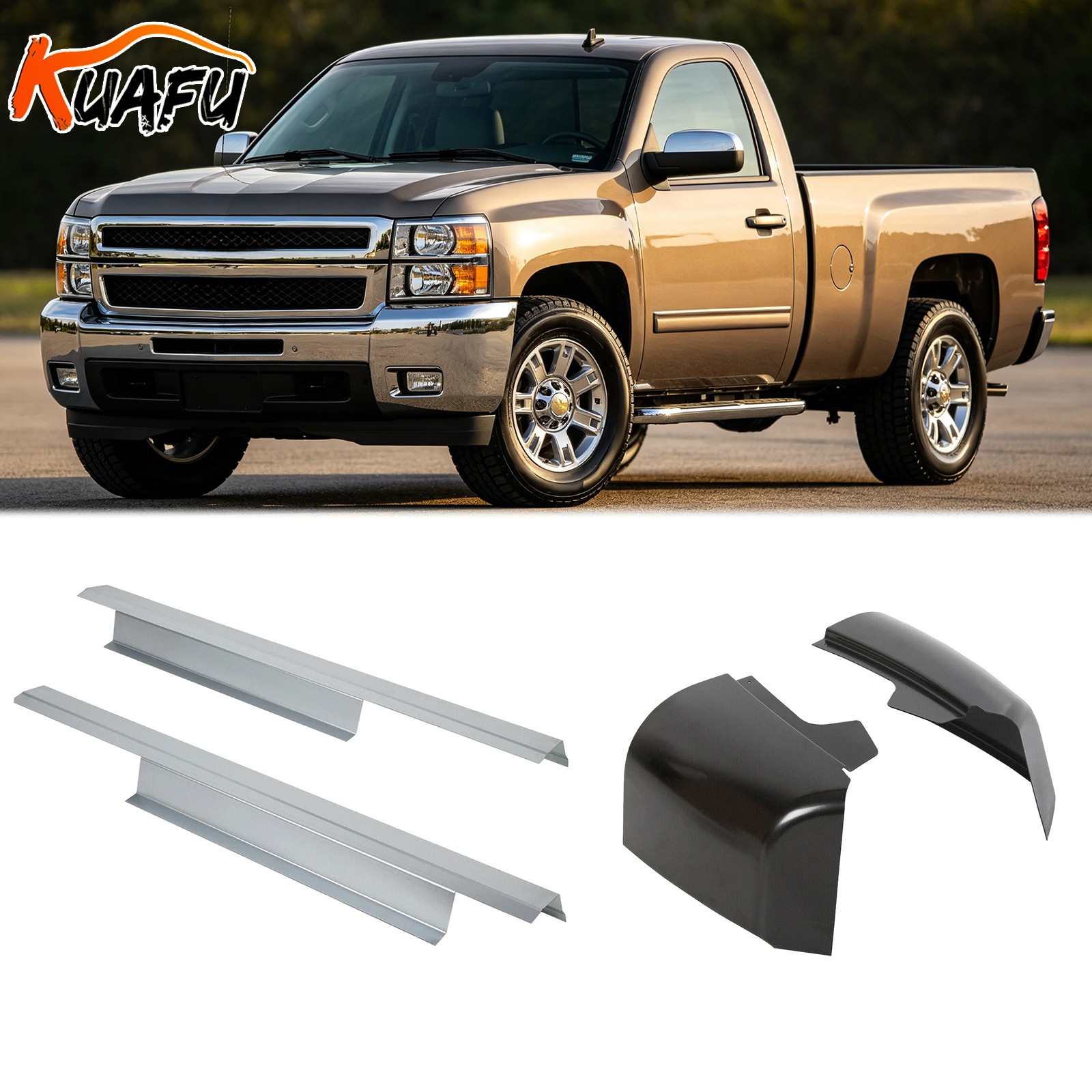 Slip-on Outer Rocker Panel & Cab Corner For 07-13 Silverado GMC Standard Cab