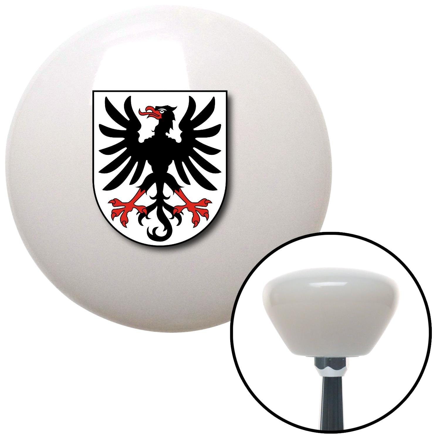 Slovakia Coat of Arms White Retro Shift Knob w/ M16x1.5 Insert Shifter Auto