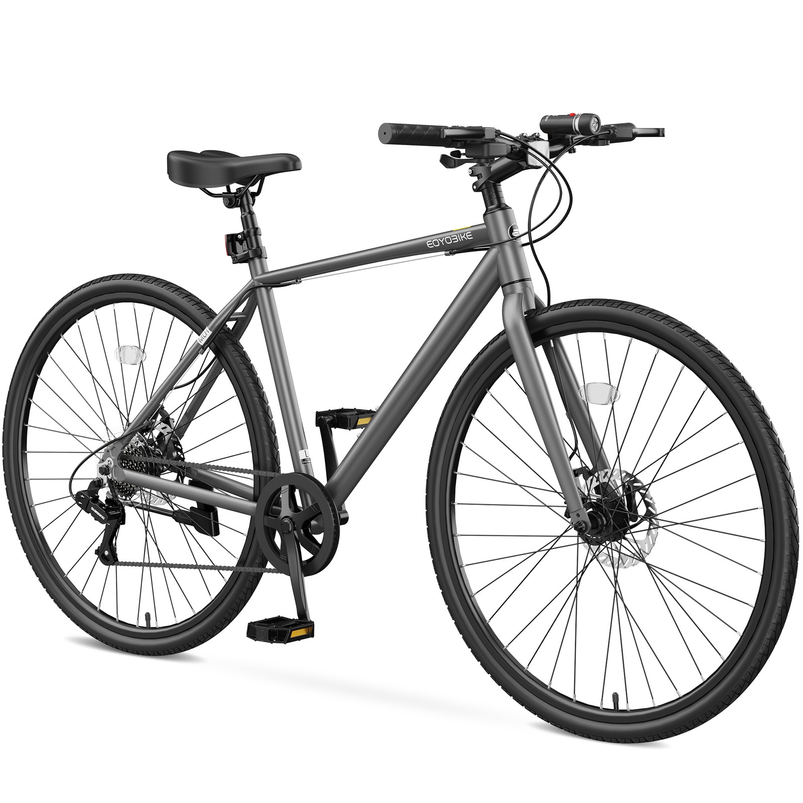 EOYOBIKE 8 Speed Urban Commuter Bicycle for Adults 700C(29in) Tire Hybrid Bike