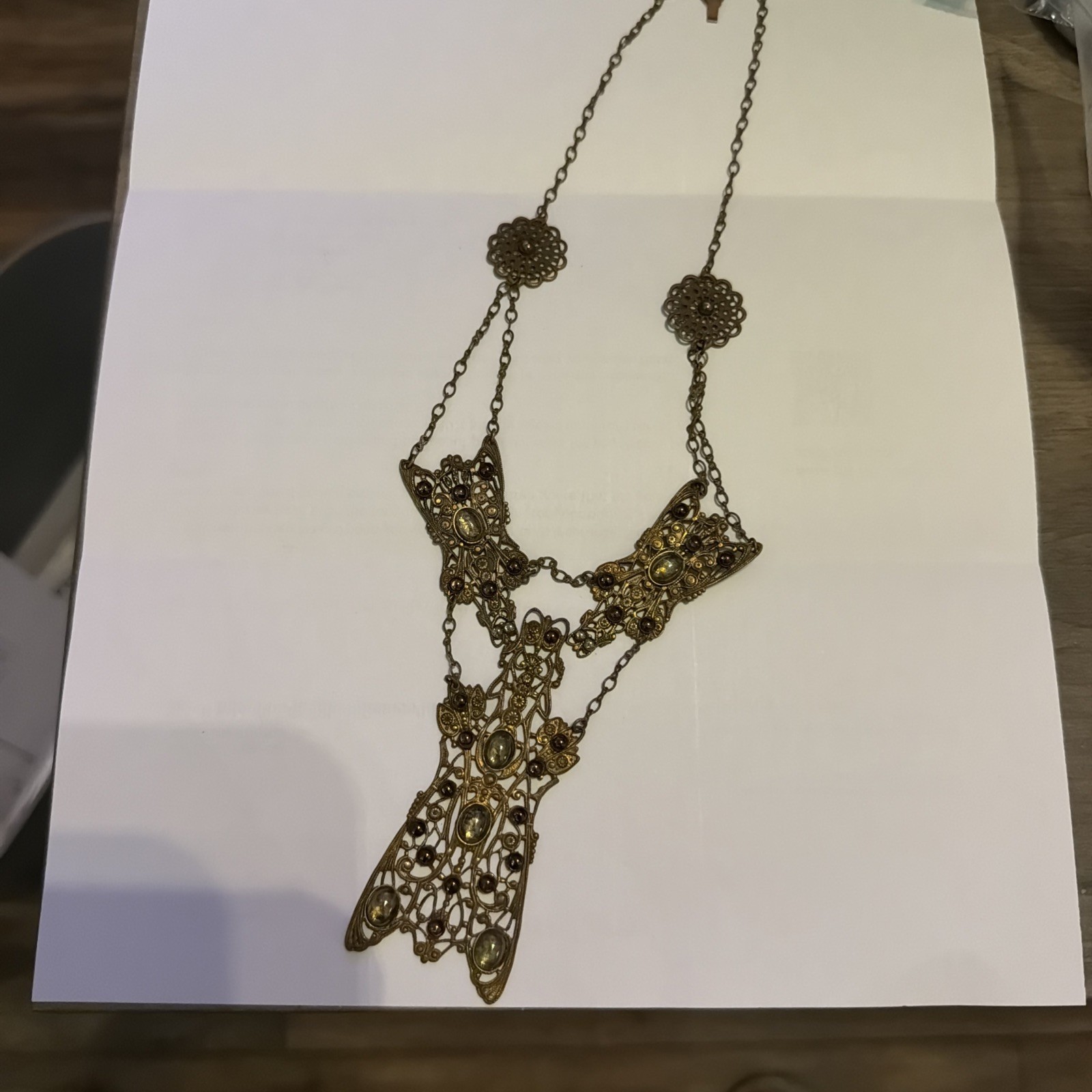 Etruscan Filigree Necklace-vintage and dated 1920-1930’s? Very unique 