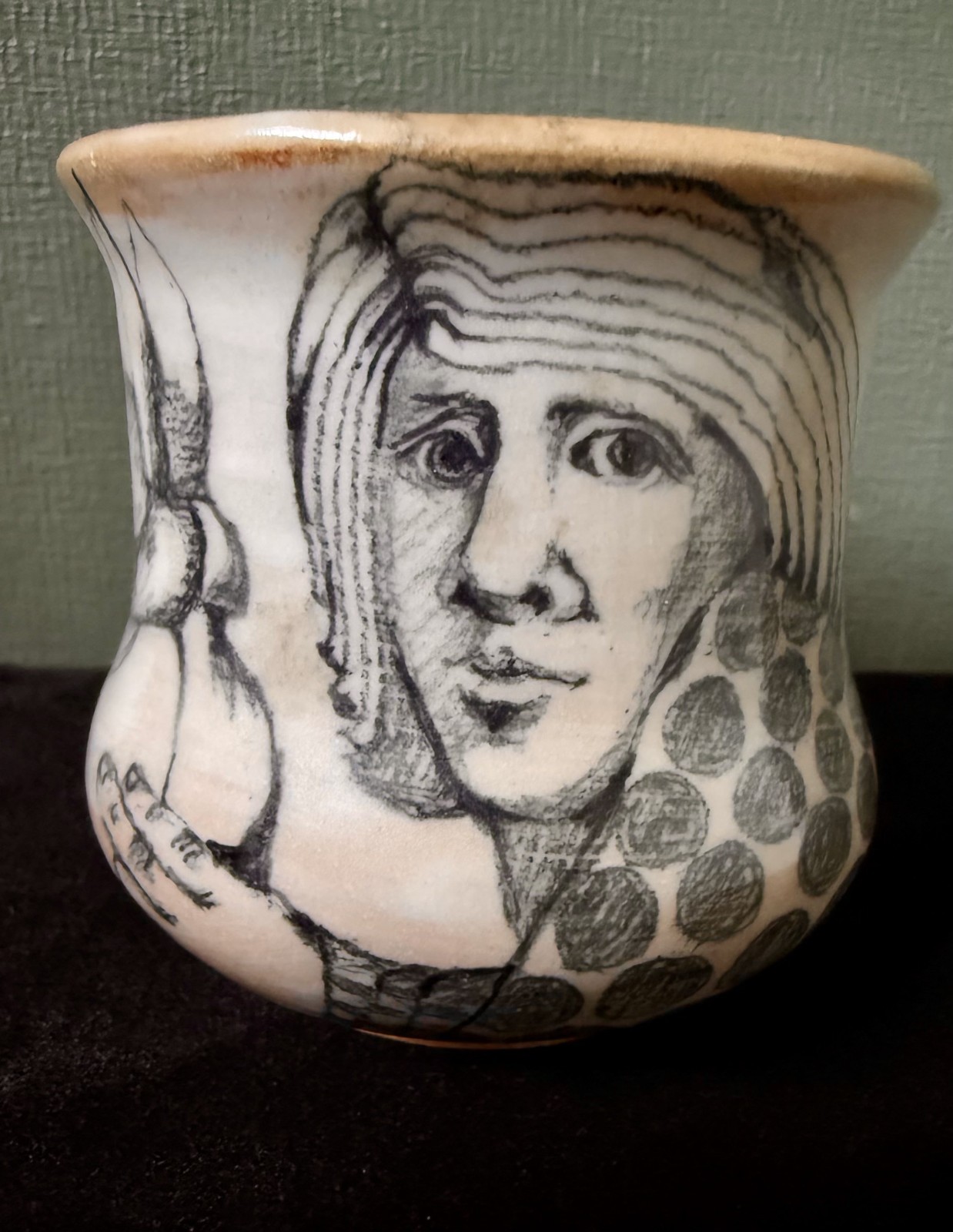 MARY LOU HIGGINS  Juice or Wine Cup dated 1976