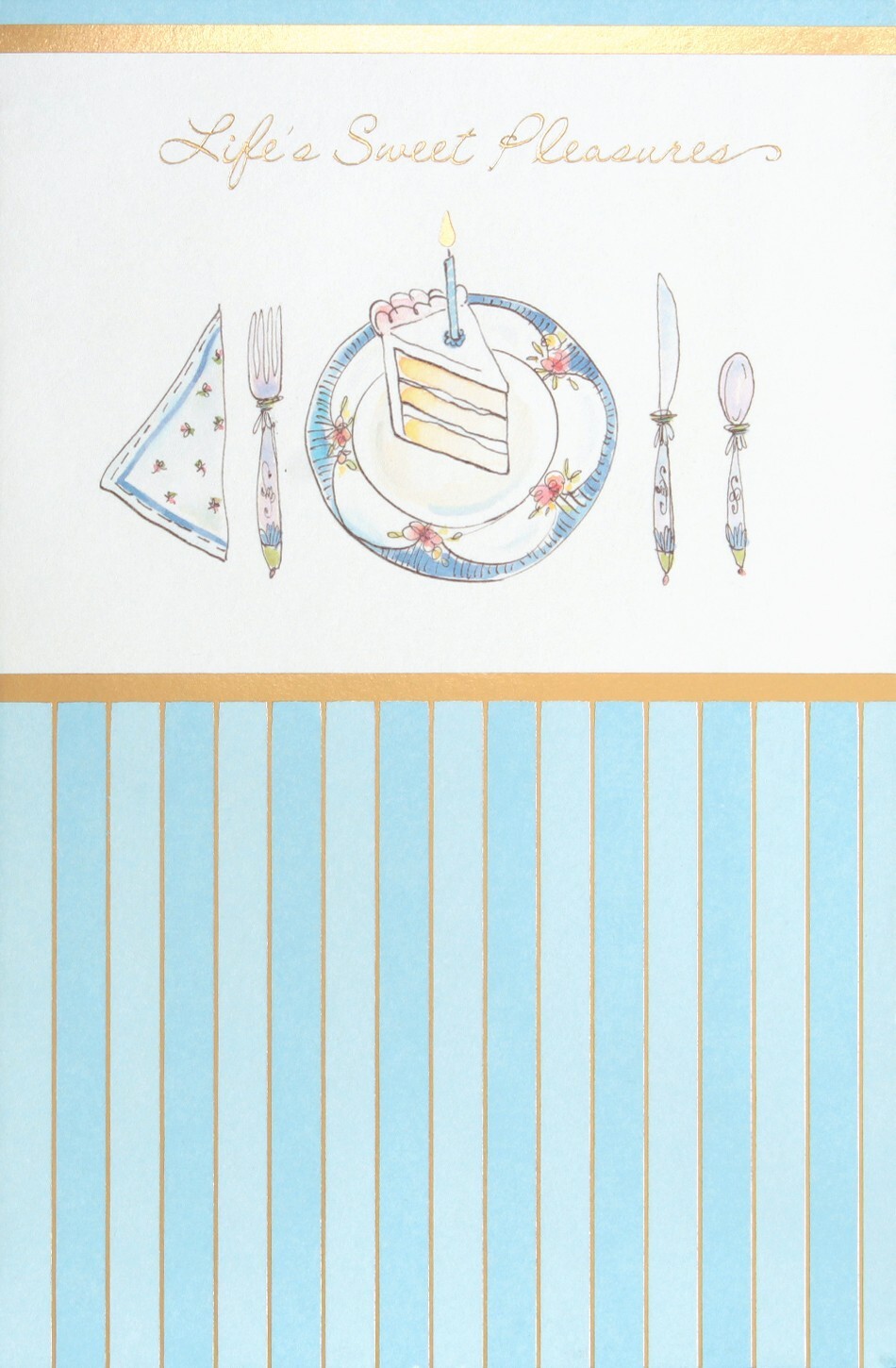 Simple HAPPY BIRTHDAY Card, Life\'s Sweet Pleasures Cake by American Greetings +✉