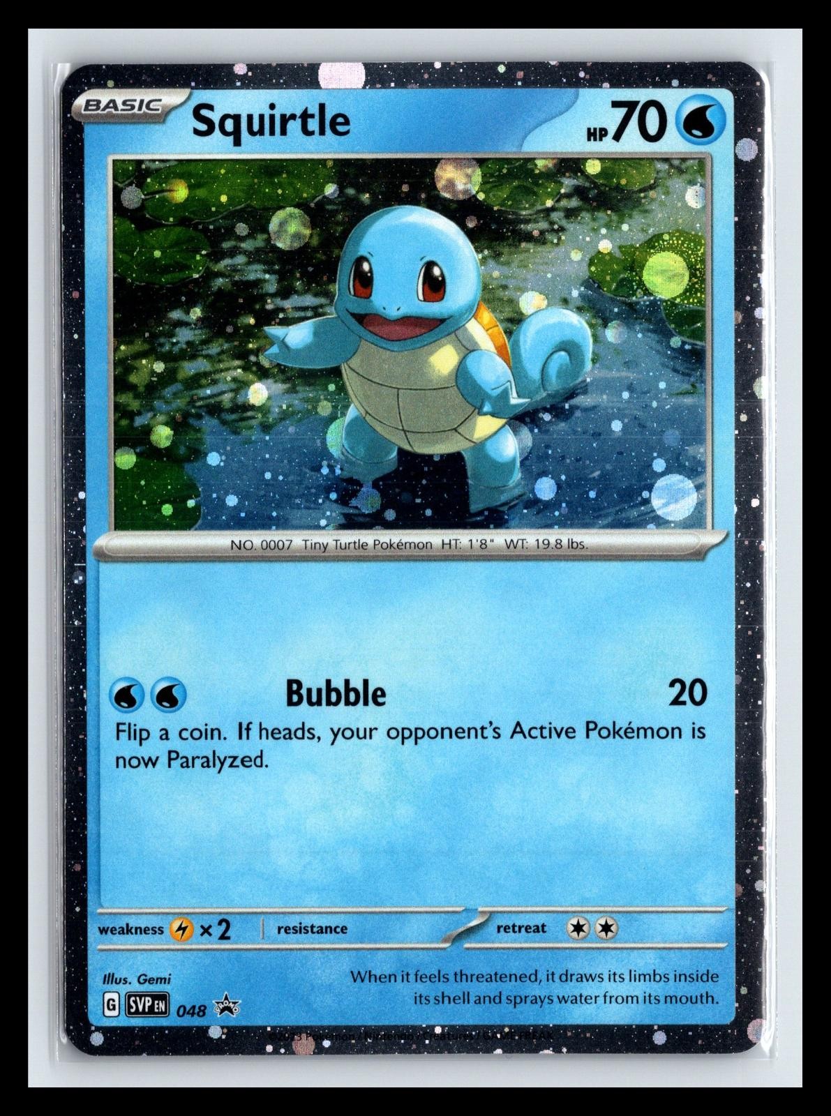 NM Squirtle (Cosmos Holo) Scarlet & Violet Promo 048 P Pokemon Card Gemi