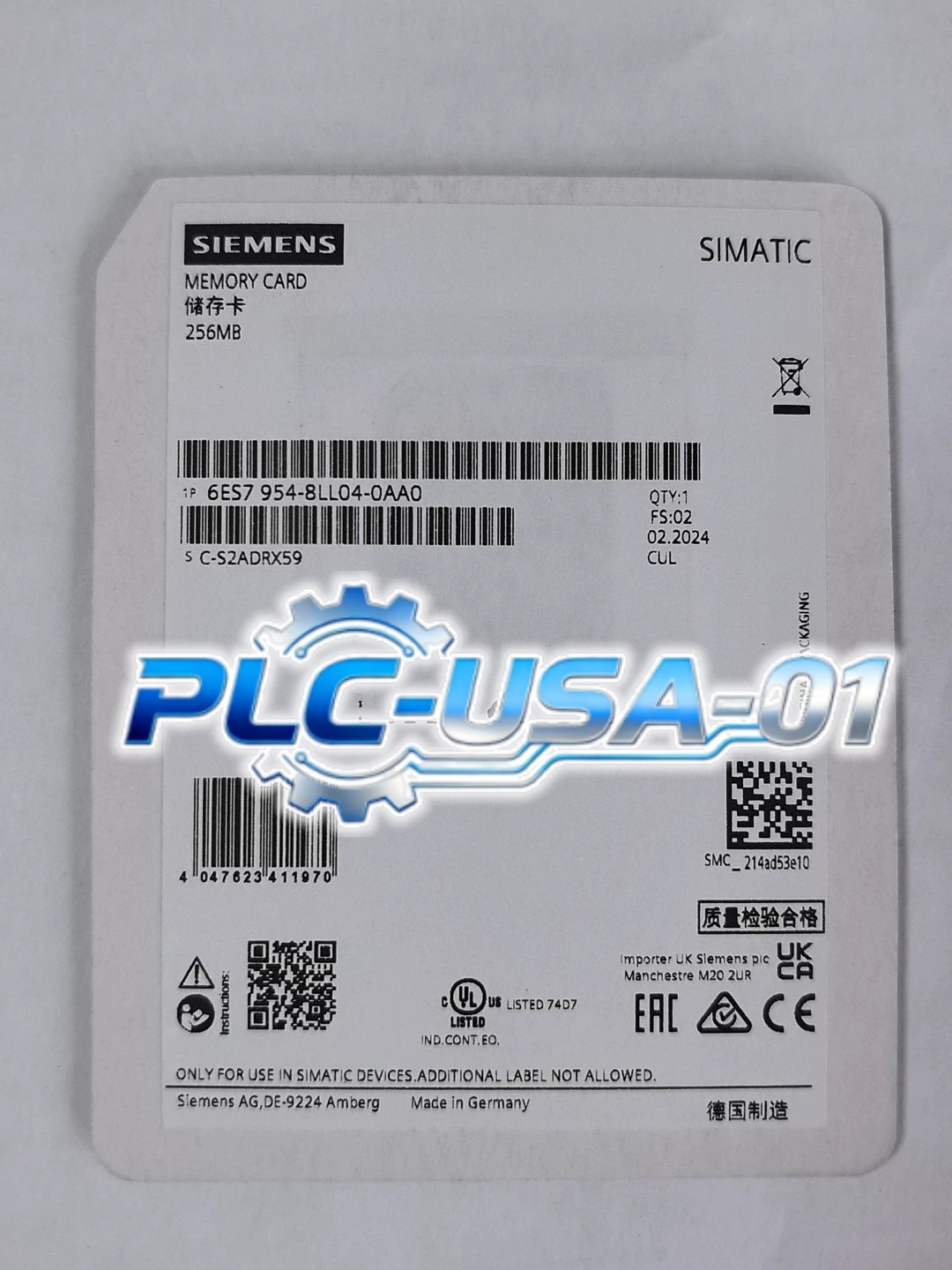 1PCS New Siemens 6ES7954-8LL04-0AA0 Memory Card 6ES7 954-8LL04-0AA0  Fast ship
