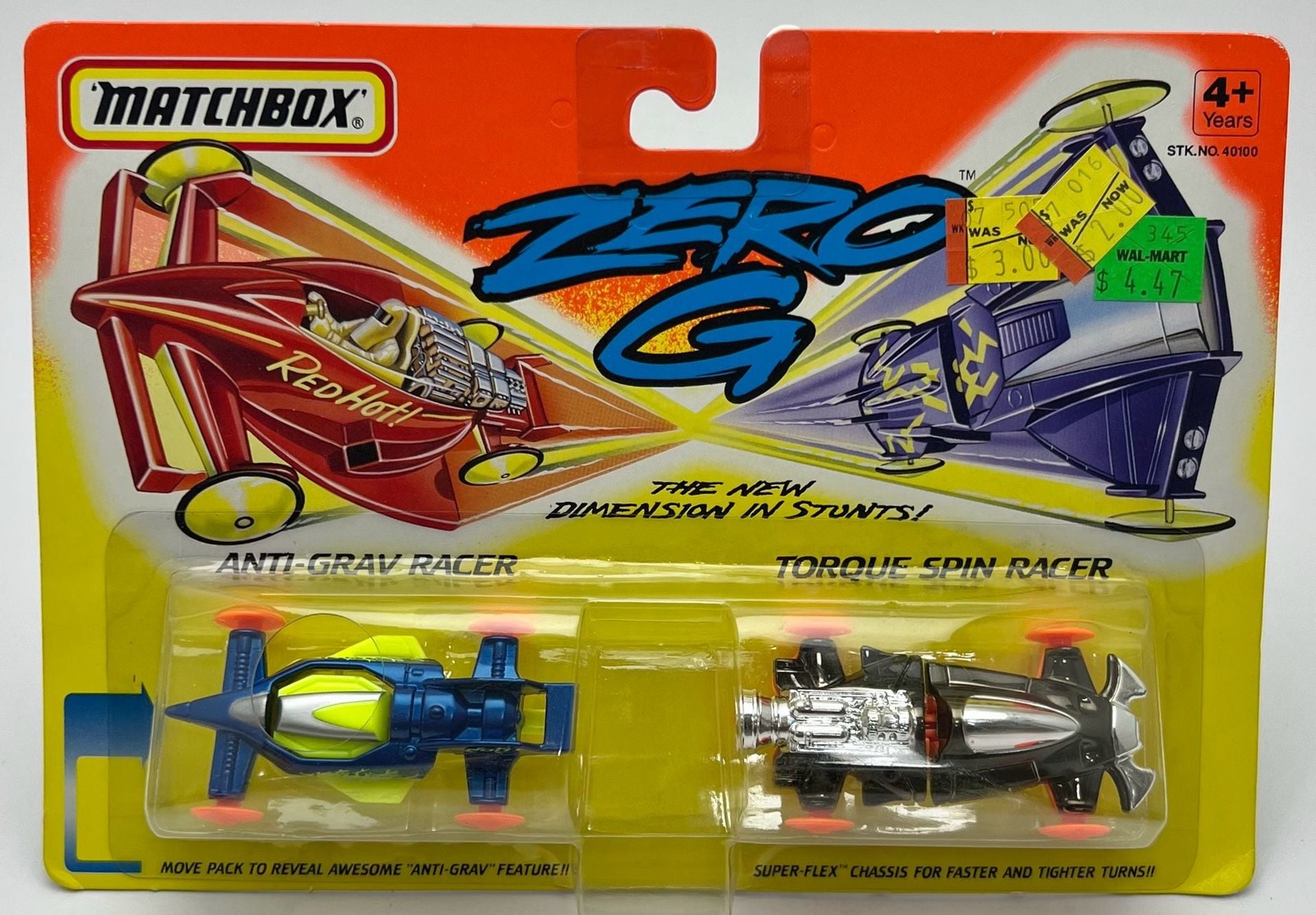 Matchbox Zero G 2-Pack Anti-Grav Racer & Torque Spin Racer