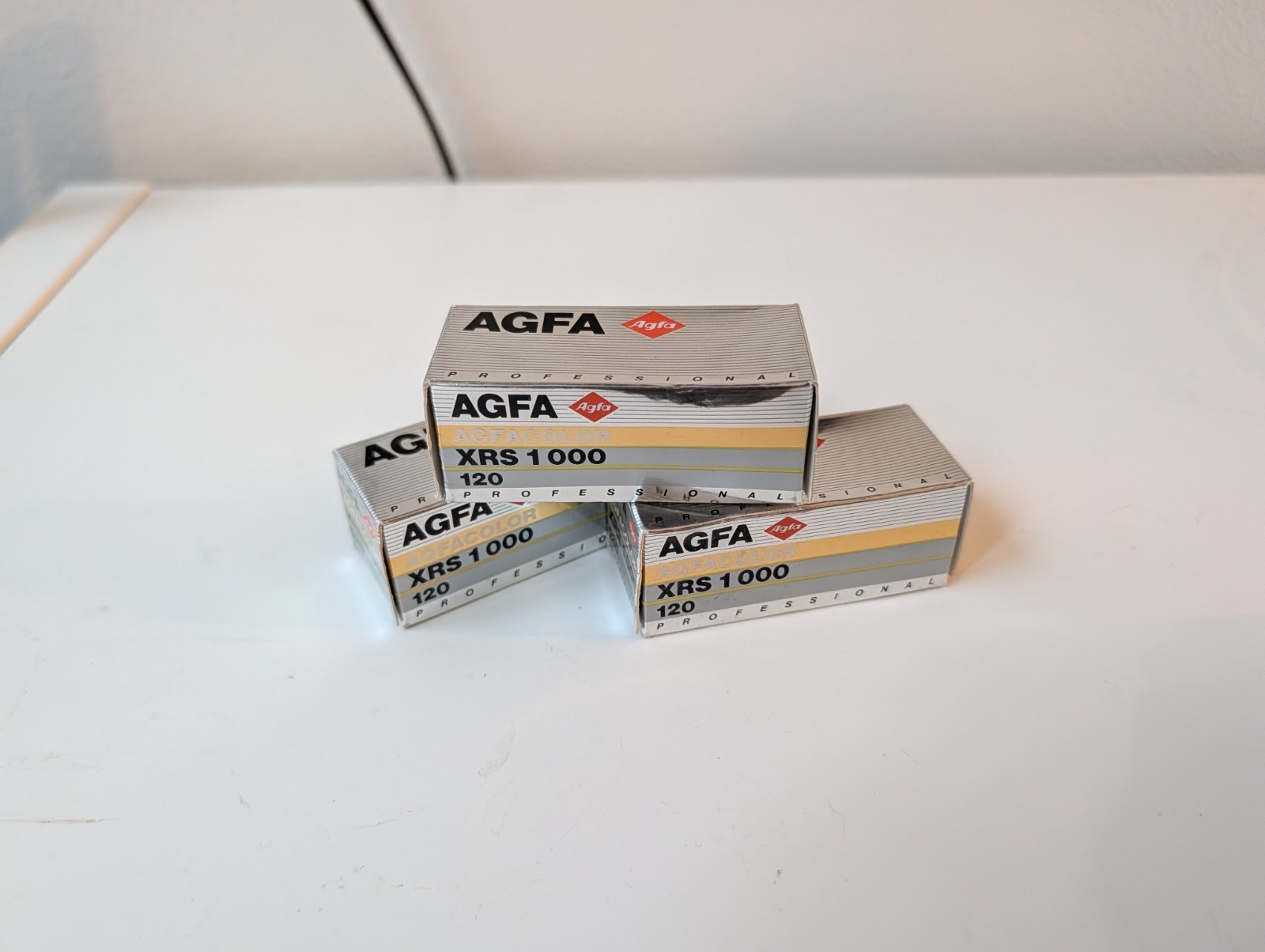 3x Agfa Agfacolor Professional XRS 1000 Color Film Expired 05/1991, 120 Print