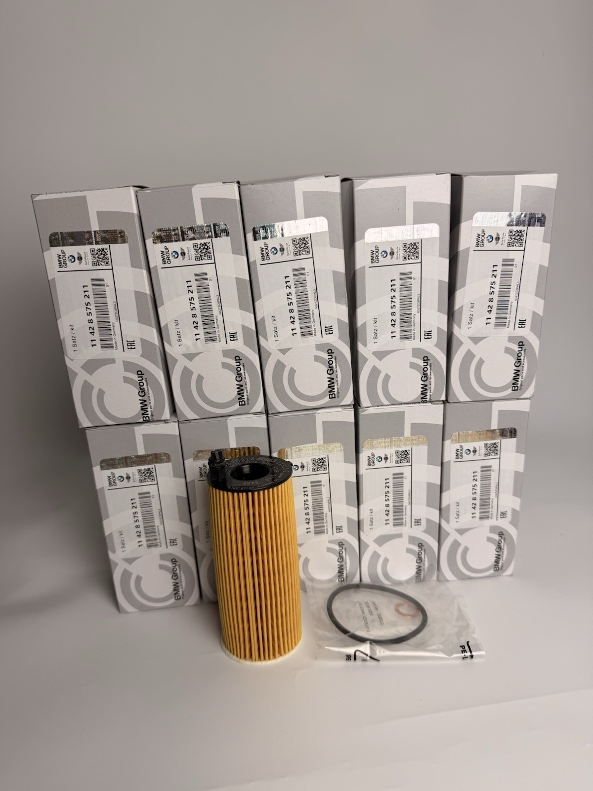 10X (10FILTERS) NEW Genuine BMW 11428575211 Engine Oil Filter Kit B46 2.0 Engine
