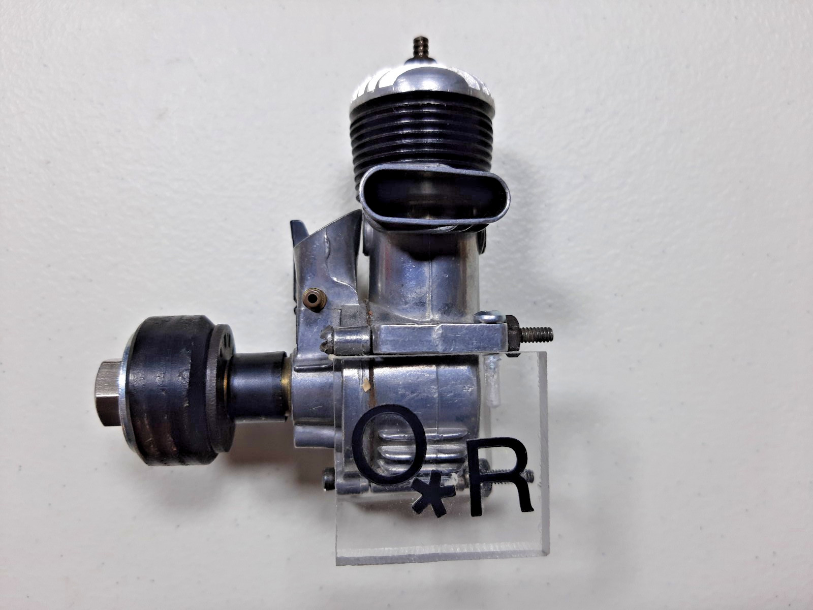 Vintage Ohlsson & Rice O&R .23 Model Airplane Engine Good Compression w/ Stand
