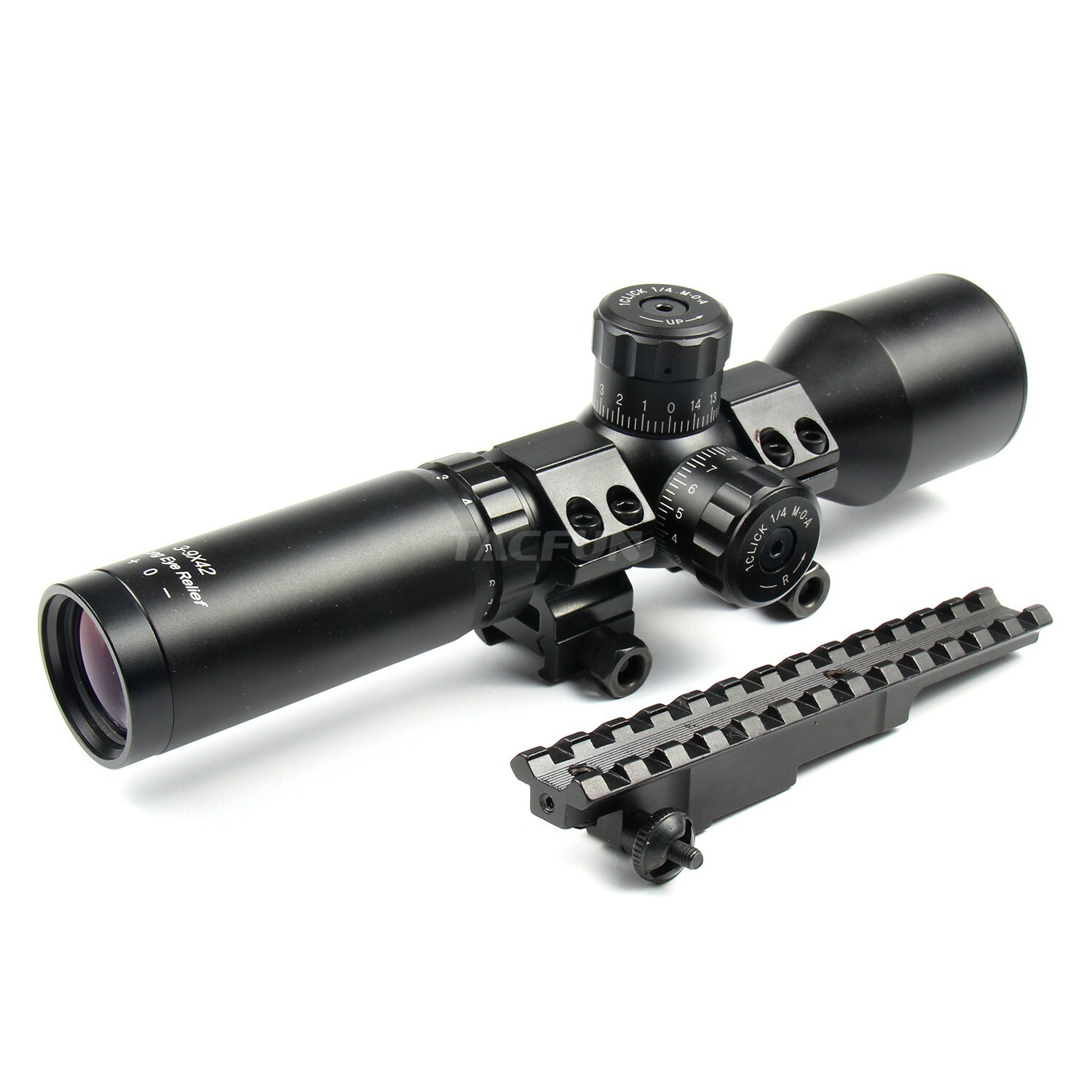 TACFUN Mosin Nagant 3-9x42 Long Eye Relief Scope /w Ring Mount +Mauser K98 Mount