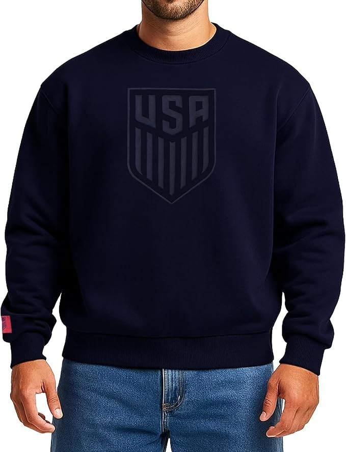 Icon Sports Officially Licensed US Soccer Federation Crew Neck - Unisex Adult L