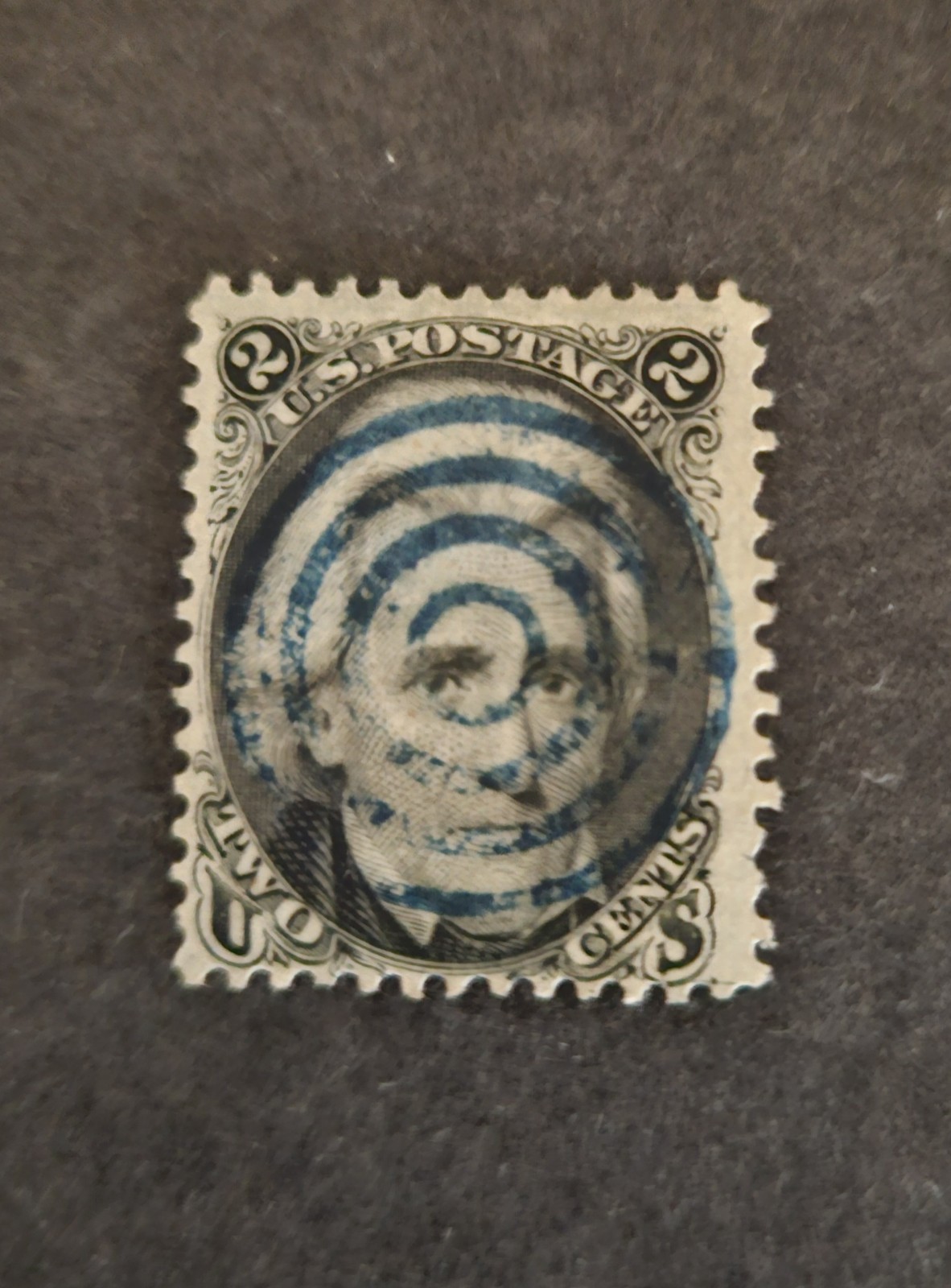 U. S. Scott 73 Bullseye Cancel, Not Hinged