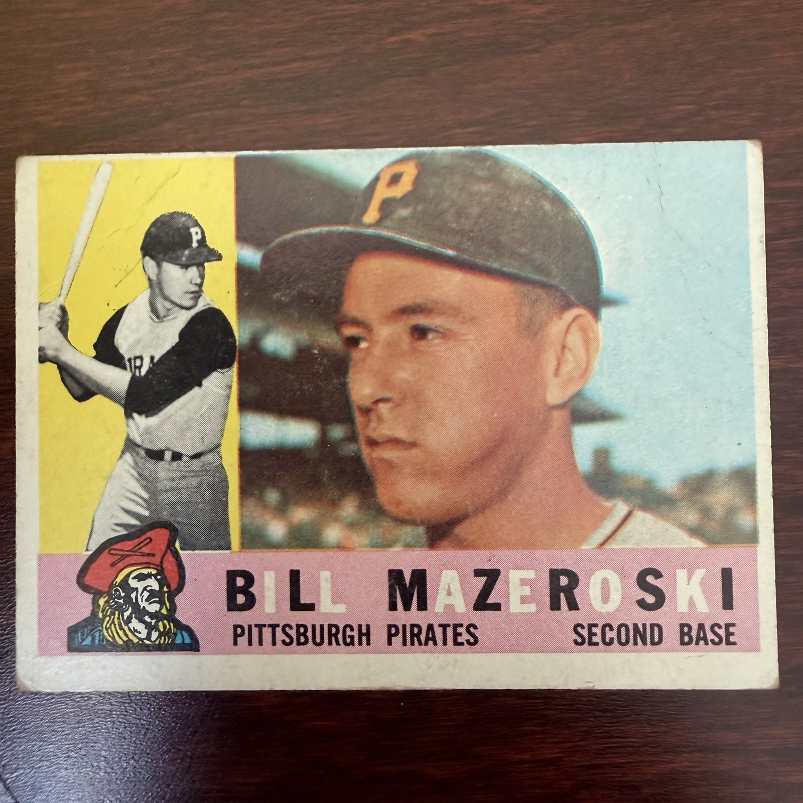 1960 Topps #55 Bill Mazeroski Pittsburgh Pirates HOF Vintage Baseball Card