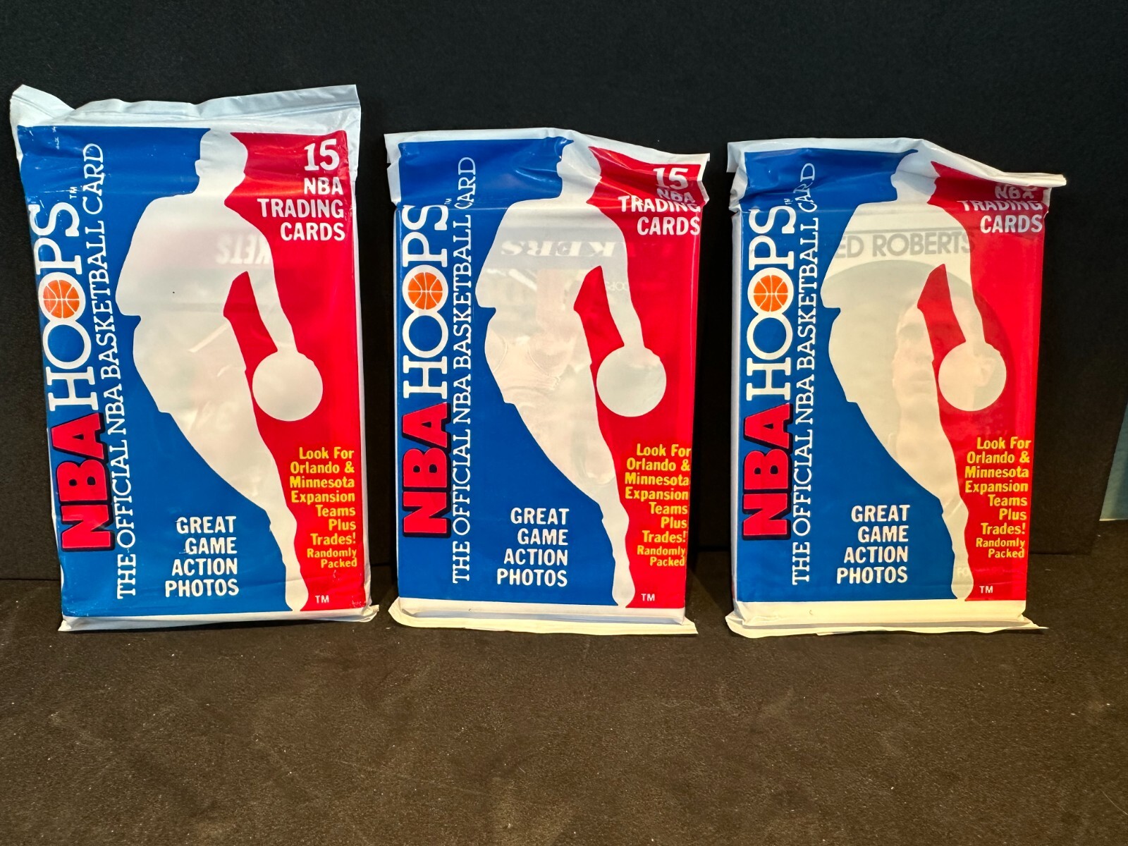 THREE (3) Packs 1989-90 NBA Hoops Basketball Sealed Wax Michael Jordan/Robinson?