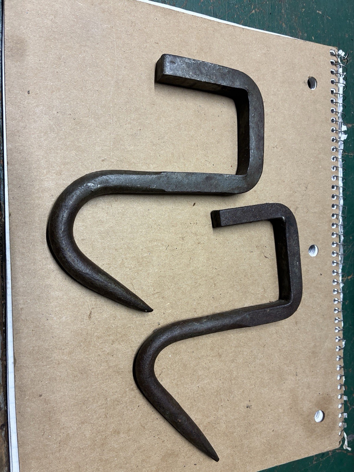Vintage Hand Forged Meat/Butchers Hooks. Set of 2 Vintage Hand Forged Meat/Butchers Hooks. Set of 2