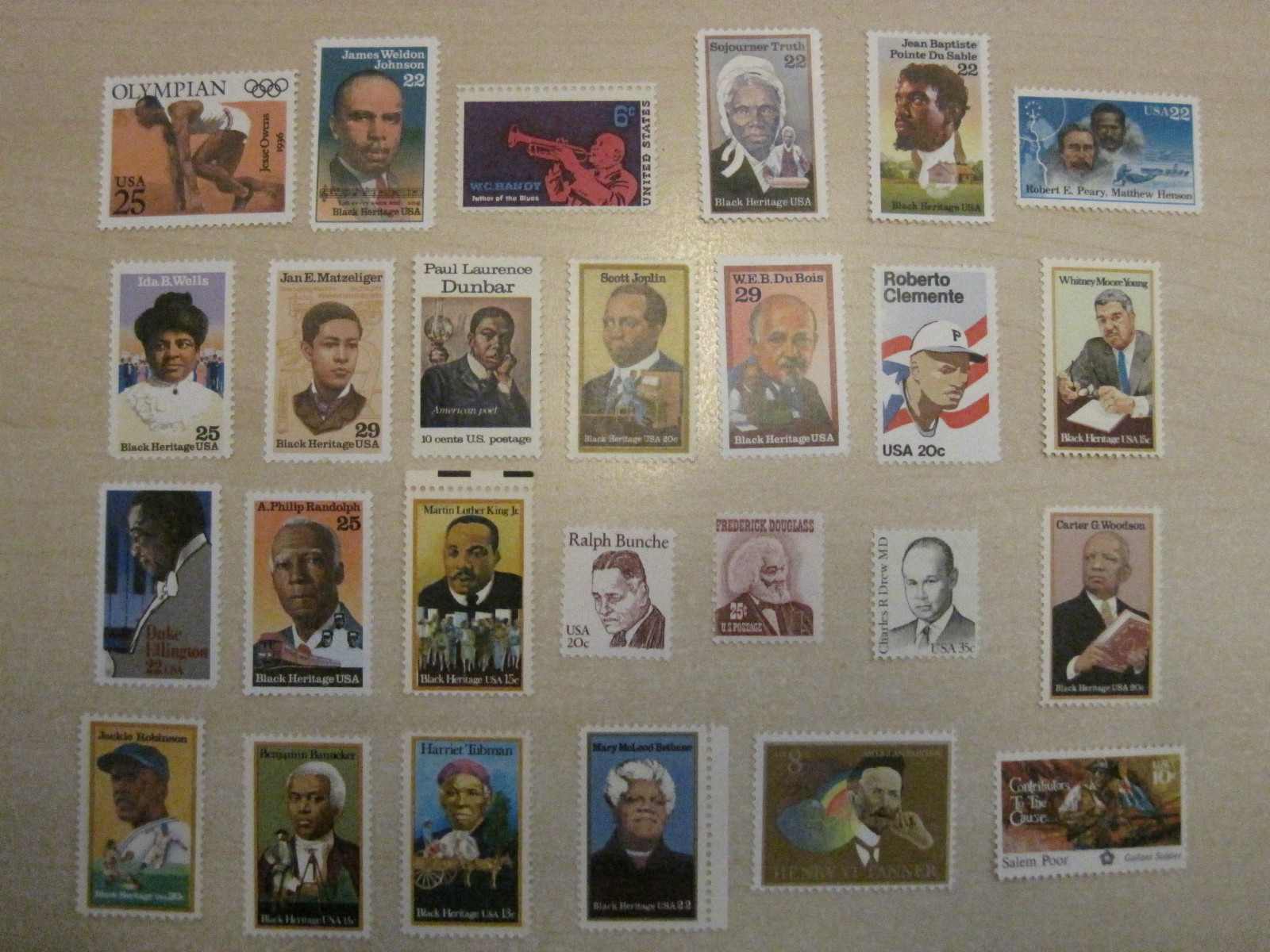 A group of  26  Black Americans  stamps black heritage mint NH OG