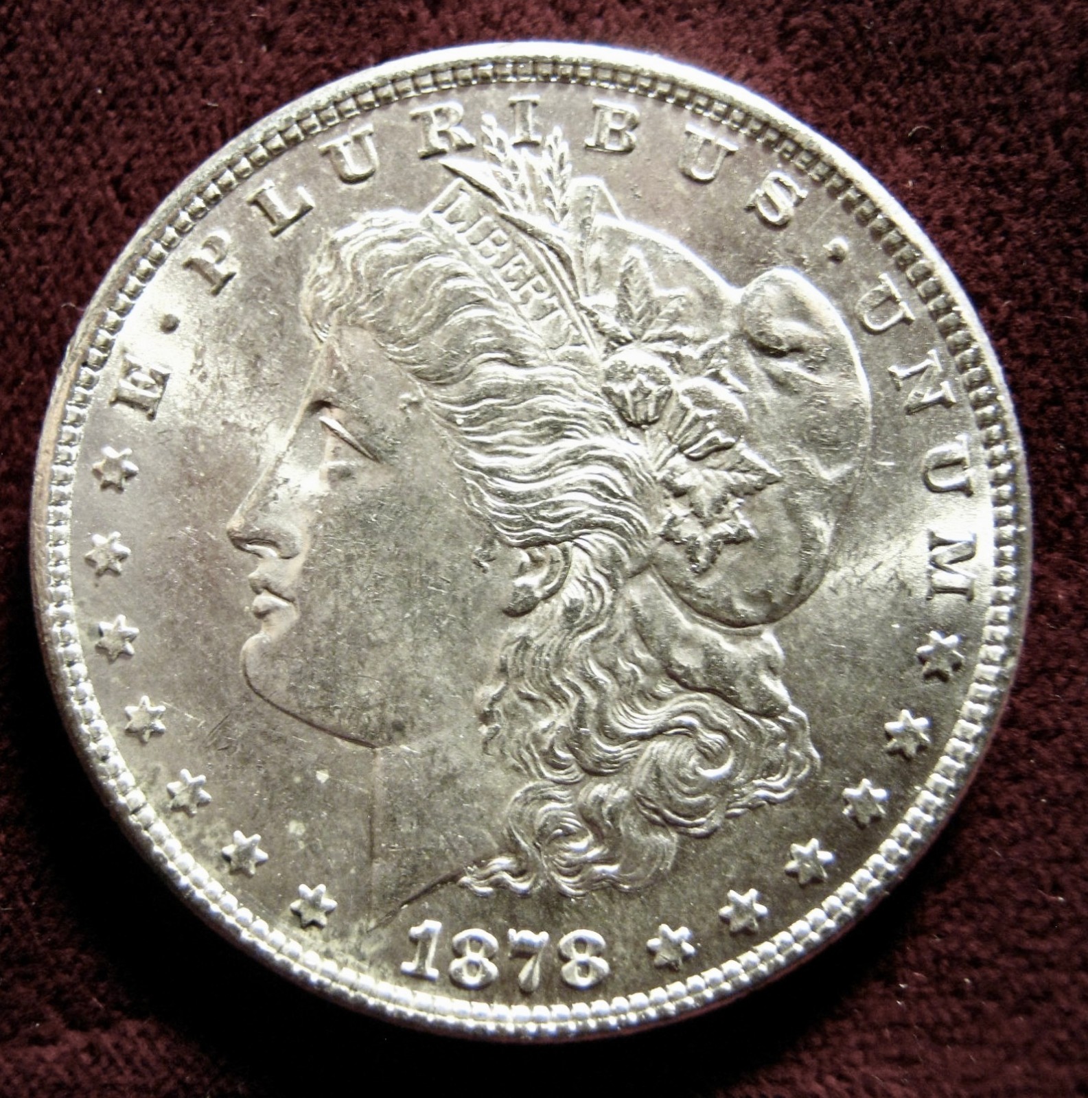 1878-S  MORGAN DOLLAR, CHOICE BU.