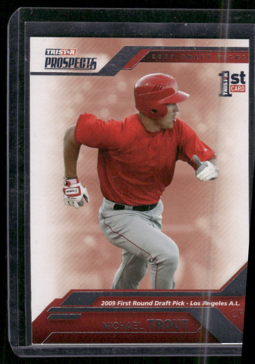 MIKE TROUT 2009 Tristar Prospects Plus 1st Card Rookie Card RC #20 MIKE TROUT 2009 Tristar Prospects Plus 1st Card Rookie Card RC #20