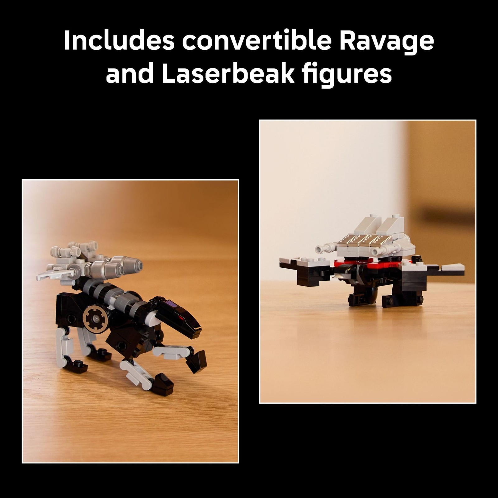LEGO Icons Transformers Soundwave Building Kit with Ravage and Laserbeak
