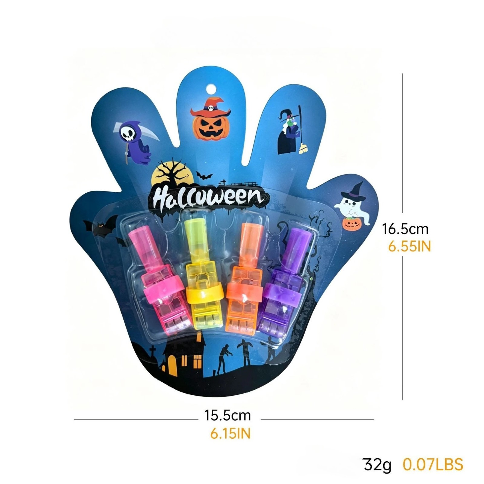 8PCS Halloween LED Finger Lights for Kids LED Projection Party Favors