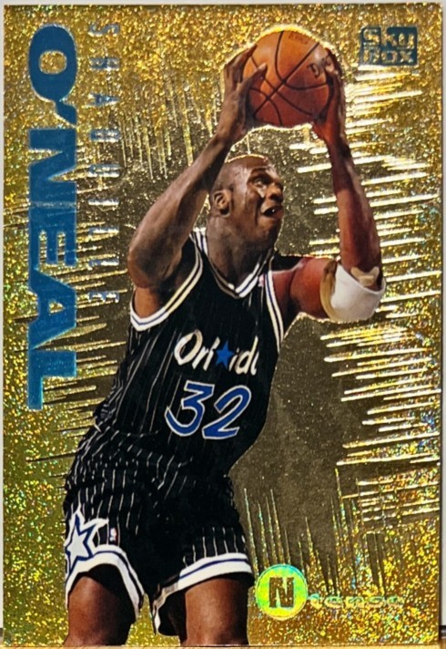 SkyBox 1994-95 Emotion Ntense Insert Shaquille O\'Neal #7 Orlando Magic NBA 🔥