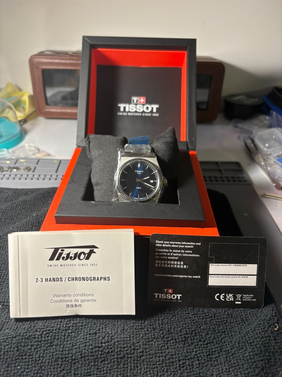 Men\'s Tissot PRX Quartz 40mm Blue Dial Stainless Watch T137.410.11.041.00