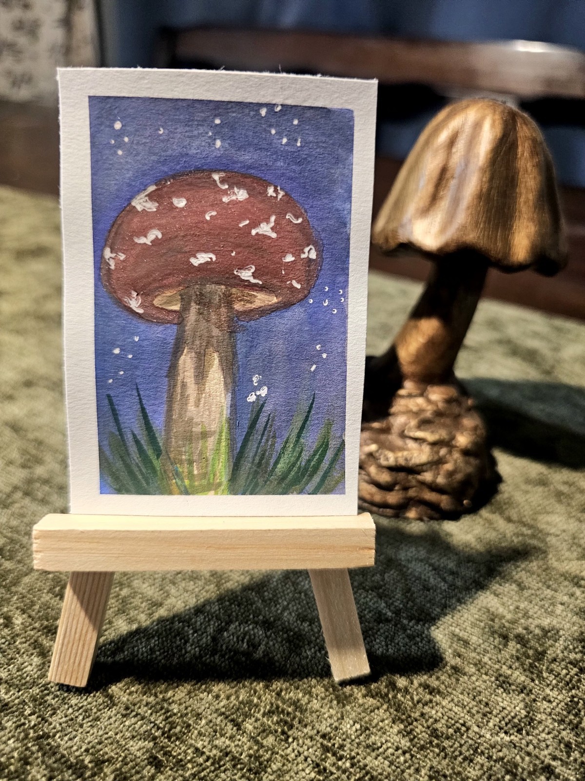 ACEO Art Card. Night Stalk Elder. Hand Painted. Fairly_whimsy. Watercolor.