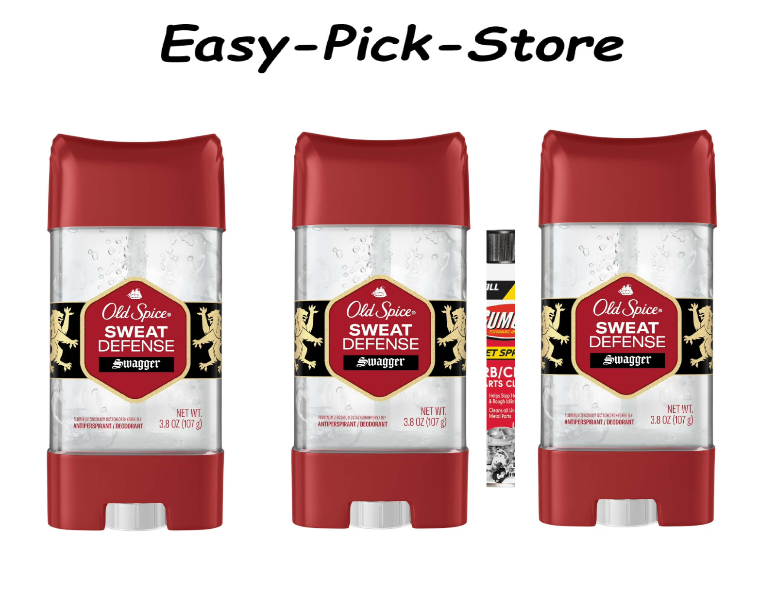 (3-Pack) Old Spice Red Zone Swagger Clear Gel Antiperspirant 3.8oz