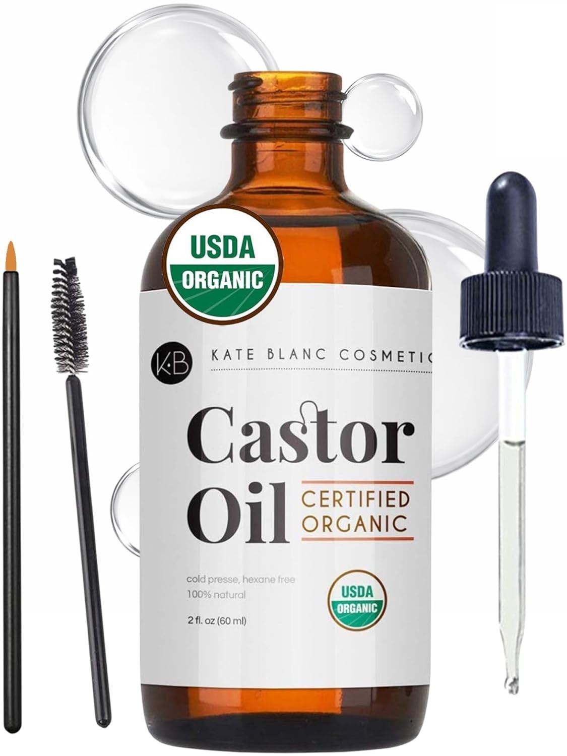 Kate Blanc Cosmetics Castor Oil Organic for Hair, Lashes, Face, Skin (2oz) NEW Kate Blanc Cosmetics Castor Oil Organic for Hair, Lashes, Face, Skin (2oz) NEW