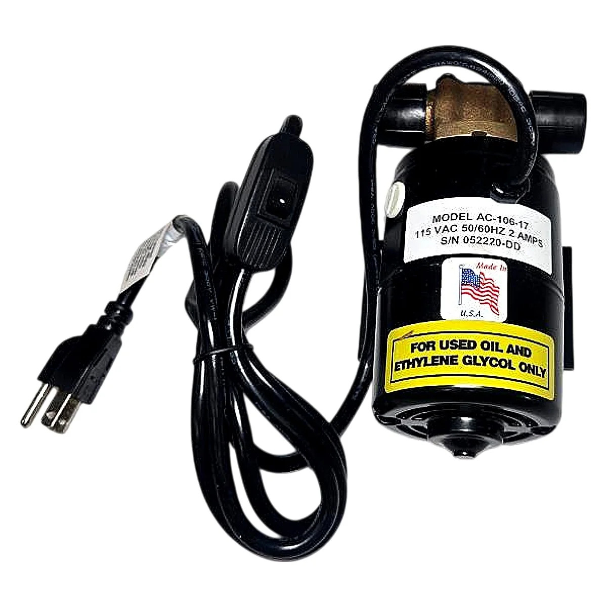 OTC 574686 / BDC AC-106-17 115VAC 2A Used Oil & Glycol Utility Pump OTC 574686 / BDC AC-106-17 115VAC 2A Used Oil & Glycol Utility Pump