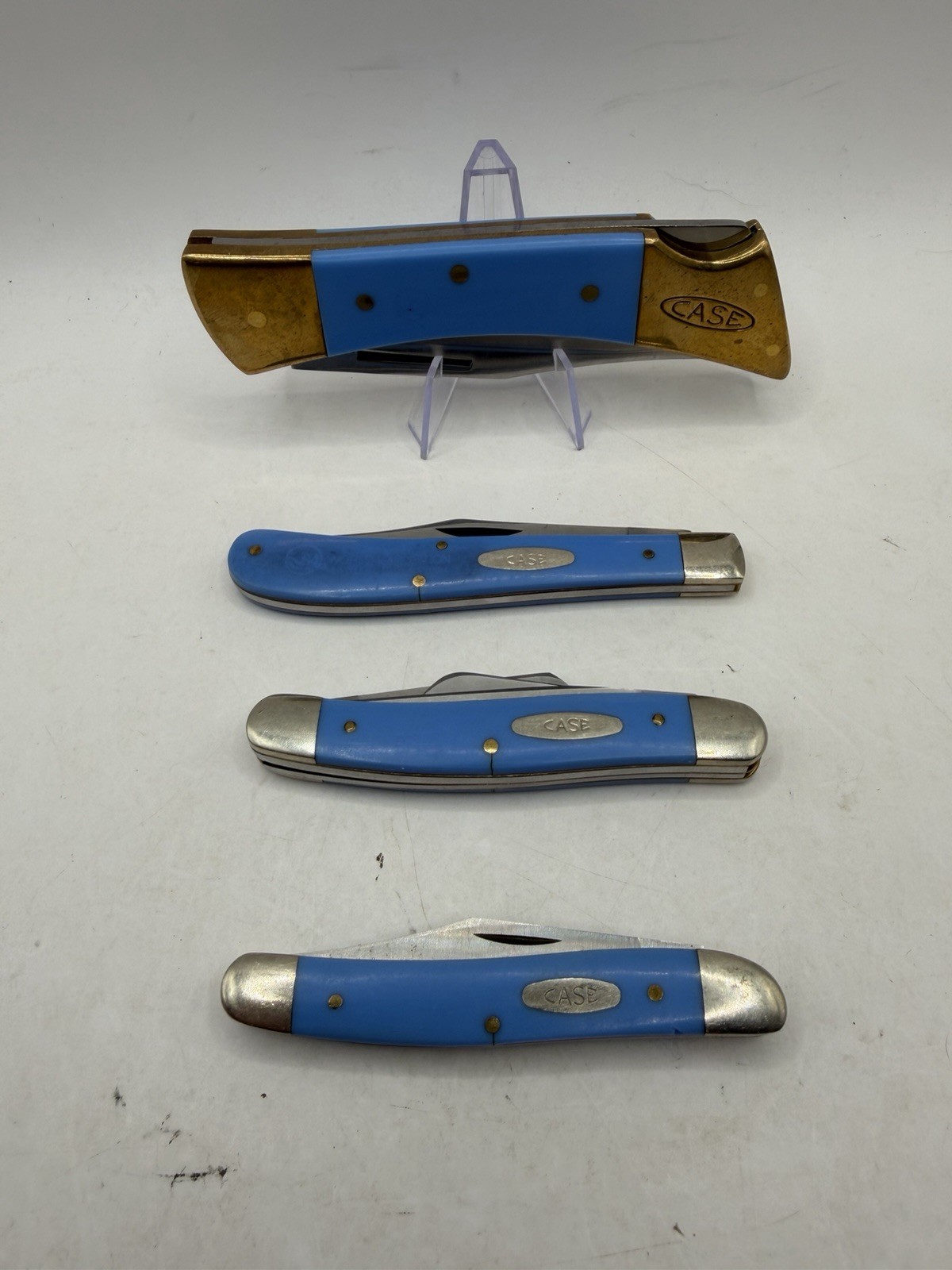 1984 LOUISIANA WORLD EXPO PROTOTYPE SET OF 4 CASE LIMITED EDITION KNIVES. RARE 1984 LOUISIANA WORLD EXPO PROTOTYPE SET OF 4 CASE LIMITED EDITION KNIVES. RARE