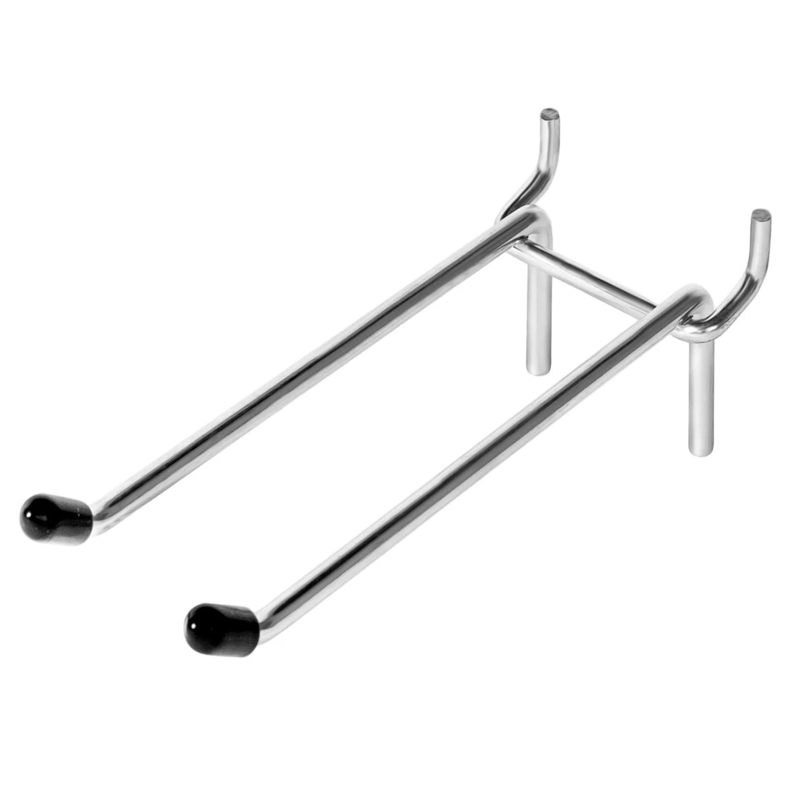 15 Pcs Double Pegboard Hooks 4 Inch, Heavy Duty Peg Board Hooks with Black Ru... 15 Pcs Double Pegboard Hooks 4 Inch, Heavy Duty Peg Board Hooks with Black Ru...